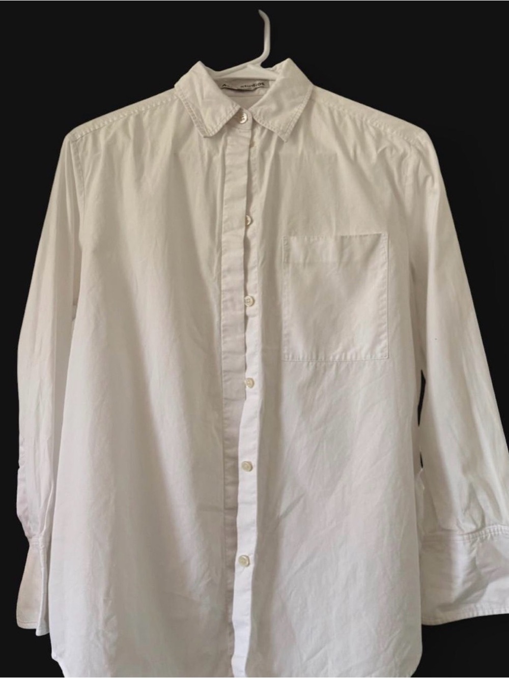Acne Oversized White Button-Up Shirt